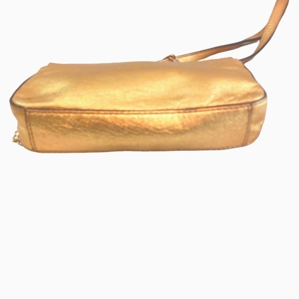 Vintage Milly Gold Leather Crossbody Bag Chain Strap - Picture 5 of 14